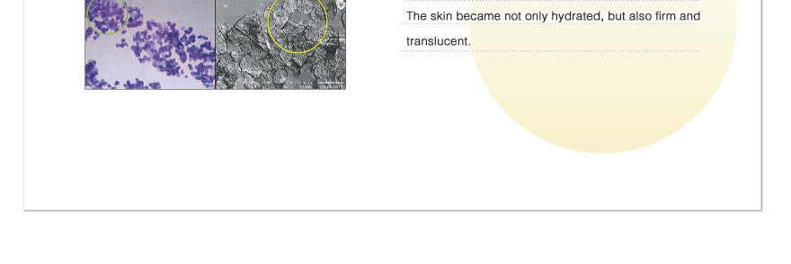 The skin became not only hydrated, but also firm and translucent.